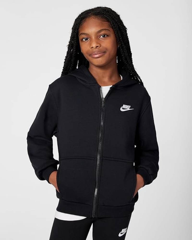 Nike Big Kids' Sportswear Club Fleece Full-Zip Hoodie FD3004