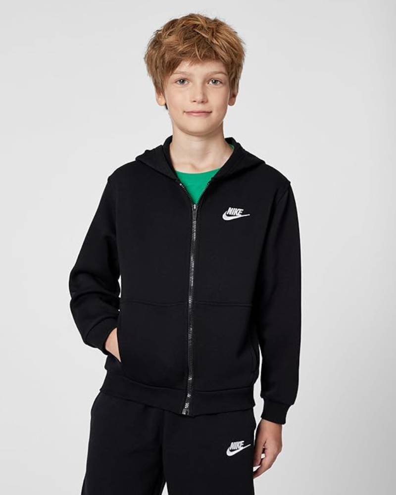 Nike Big Kids' Sportswear Club Fleece Full-Zip Hoodie FD3004